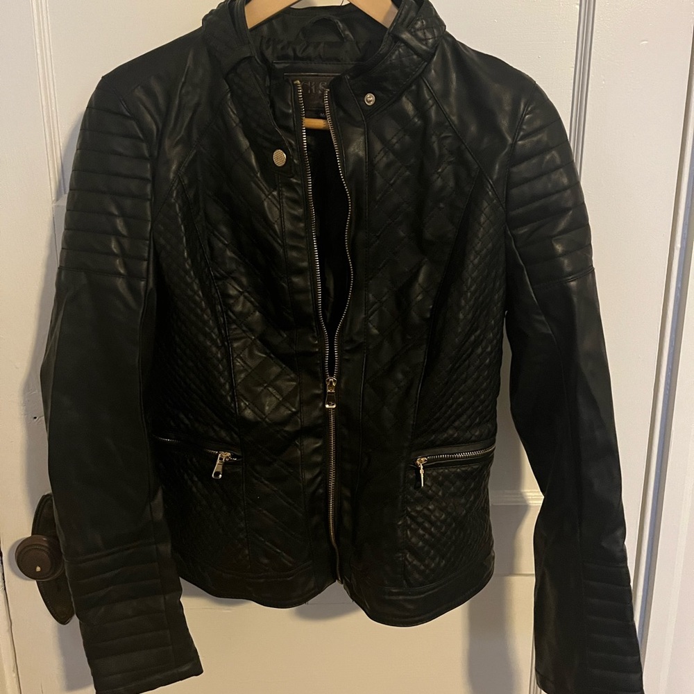 Medium Ci Sono Vegan Leather Biker Jacket
